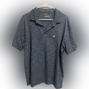 Jack Nicklaus Men’s Gray White Polo Shirt 57% Cotton 43% Polyester Size Large